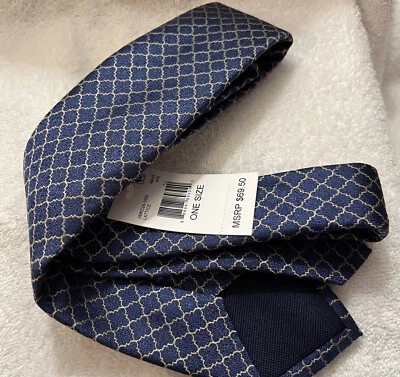 $15 Michael KORS Hombres Corbata Azul Mezcla Geométrica Seda FUE $69.50 NUEVO con ETIQUETA Foto 1 de 4