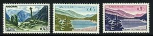 ANDORRA (French) 1961 Scenic Views Issue 45c, 65c, & 85c. SG F176, 178 & 179 MNH - Picture 1 of 2