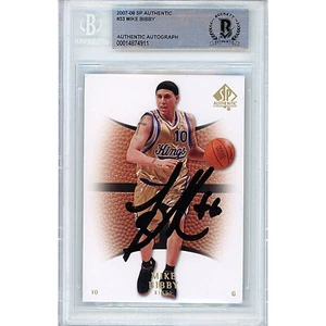 2007-08 Upper Deck SP #33 Mike Bibby Signed Card AUTO Beckett Slabbed Sac Kings - Picture 1 of 5