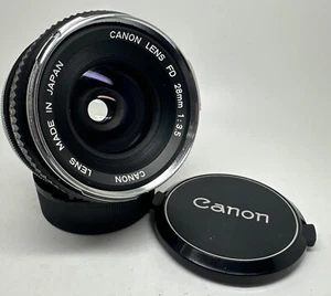 Canon Lens FD 28mm f3,5 Silver / Chrome Nose 0 Mark Cinematic Effect - Imagen 1 de 24