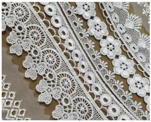 Vintage Lace Ribbon Trim Crochet Ivory/White Bridal Shabby Chic Sewing Wedding - Picture 1 of 7