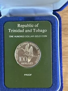 Republic of Trinidad and Tobago 1976 $100 Coin Proof Unciculated - Picture 1 of 2