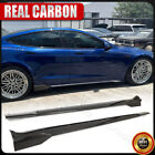 Fits 2021-2023 Tesla Model S Sedan Real Carbon Side Skirt Extension Lip Splitter