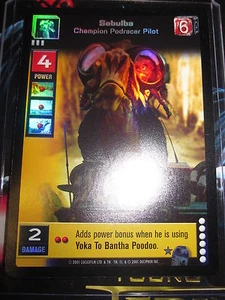 SWCCGYJ CCG YOUNG JEDI REFLECTIONS FOIL MINT SUPER RARE N° P5 SEBULBA CHAMPION - Picture 1 of 2