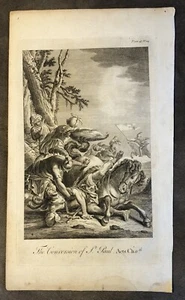 Original Engraving History Holy Bible Conversion Of St. Paul P - Picture 1 of 2