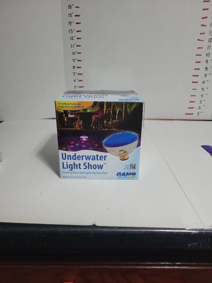 ИГРА 3550 ПОДВОДНОЕ СВЕТОВОЕ ШОУ ПЛАВАЮЩИЙ СВЕТОДИОДНЫЙ ДИСКО МЯЧ НОВЫЙ ~ ОТКРЫТАЯ КОРОБКА - Изображение 1 из 4