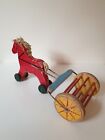 Antique BRIO Wooden RED HORSE Pull Toy from the 1940's. Made in Sweden