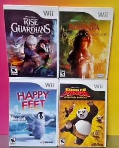 Nintendo Wii & Wii U Disney Game Lot Happy Feet Narnia Rise Guardians Kung Panda - Picture 1 of 1