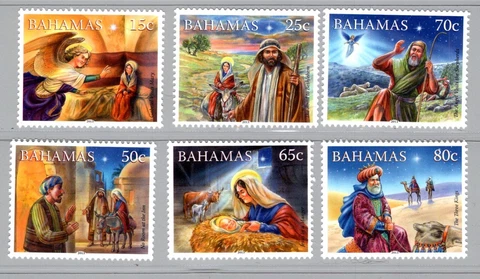 KAPPYSTAMPS 850-11 BAHAMAS CHRISTMAS 2013 NATIVITY SET 6 MNH Cover