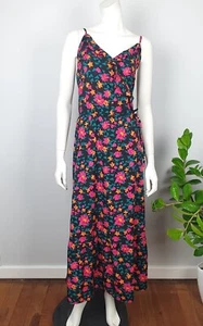 Isobelle Plus Size 20 Long Maxi Dress Strappy Floral V Wrap Front Elastic Waist - Bild 1 von 10