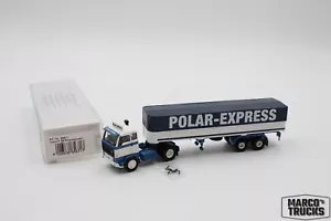 Brekina Volvo F89 pianale/telato semirimorchio "Polar-Express" 85671 1:87/BRN - Foto 1 di 1