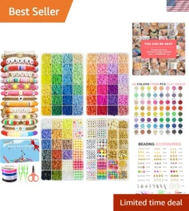 Fun Creative Kit: 18000 Pcs Clay Beads & Accessories for DIY Jewelry for Kids - Picture 1 of 8