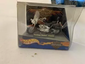 Hot Wheels Harley Davidson Heritage Softail Classic Motorcycle Diecast 1:18 - Picture 1 of 2
