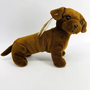 DE COLECCIÓN 1998 DREAM PLAY PERRO SALCHICHA MARRÓN WEINER PERRO BOLSA DE FRIJOLES PELUCHE CON ETIQUETA-90S - Imagen 1 de 11