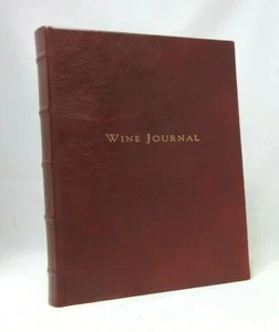 Graphic Image Wine Journal Tabbed Notebook 7x9 Leather Hardcover Burgundy $94 - Picture 1 of 11