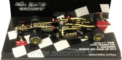 2012 Lotus E20 #9 Kimi Raikkonen winner Abu Dhabi GP[1:43 MINICHAMPS 410 120209] - Immagine 1 di 2