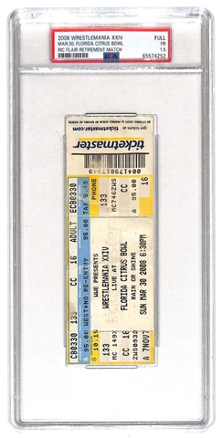 PSA Pop 5 WRESTLEMANIA 24 XXIV stub FLOYD MAYWEATHER JR def BIG SHOW 2008 Cover