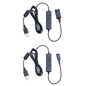 Headset QD Connector to USB 2.0 Plug Cables to Computer Laptop 66.99inch Length - Zdjęcie 1 z 9