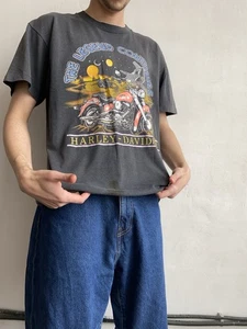 Vintage 90s Harley Davidson The Legend Continues Fun Wear Single Stitch T-Shirt - Picture 1 of 10