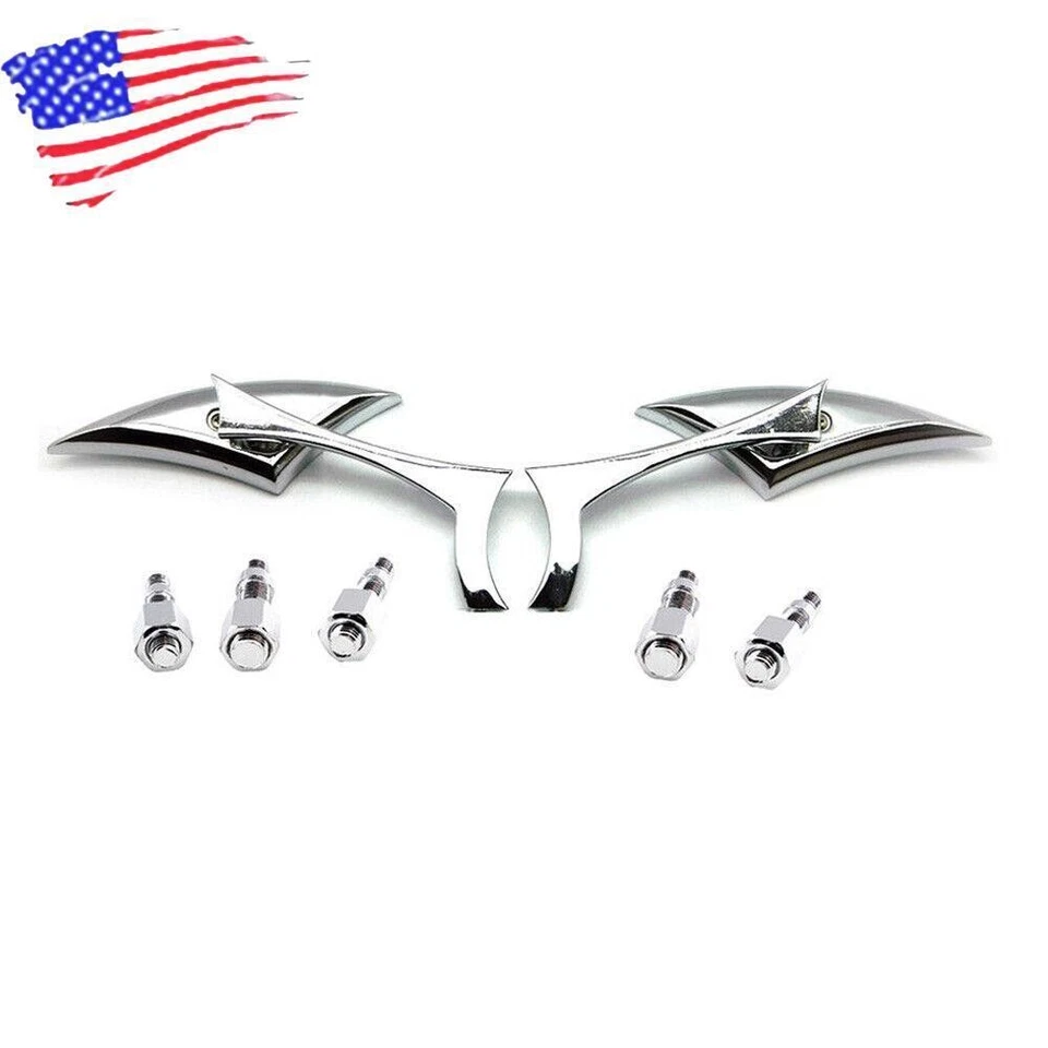 Chrome Motorcycle Mirrors For Honnda Honda Shadow VT 600 700 750 1100 VT1300 US Foto 1 de 4