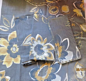 Threshold Table Napkins Set of 4 Floral Grey Gold White 20" - Picture 1 of 4