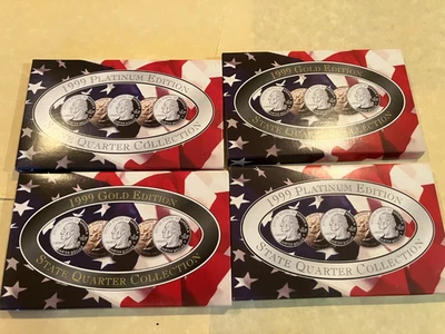 2 sets CSN 1990 State Quarter Set, Platinum, Gold, Philadelphia Mints. - Image 1 of 4