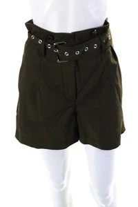 3.1 Phillip Lim Womens Zipper Fly High Rise Belted Short Shorts Brown Size 2 - Picture 1 of 6