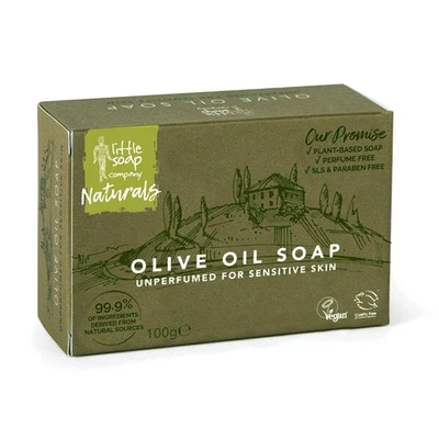 LITTLE SOAP COMPANY Little Soap Olive Oil Soap Bar - Vegan, Cruelty Free, No SLS or Parabens,