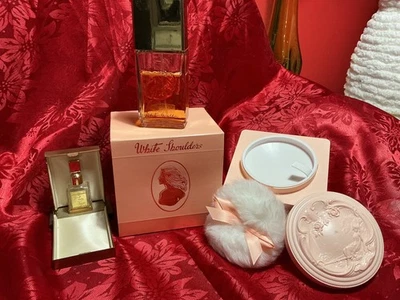 Evyan белый валун духи порошок w/puff большой леди мини винтажная навесная коробка  - Изображение 1 из 4