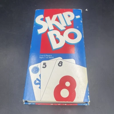 Mattel Skip Bo Card Game Vintage 1995 Ages 7 to Adult 2 To 6 Players 162 Cards - Image 1 of 4