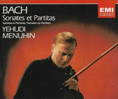 Bach Sonatas & Partitas Solo Violin Yehudi Menuhin EMI Classics 2 CD *LIKE NEW* - Image 1 of 2