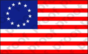 AUFKLEBER PATRIOTISCHE BETSY ROSS FLAGGE - Bild 1 von 2
