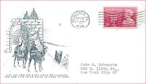 Fulton Cachets 4 of 4 "Christmas Cards" (not FDC) posted from Bethlehem, PA