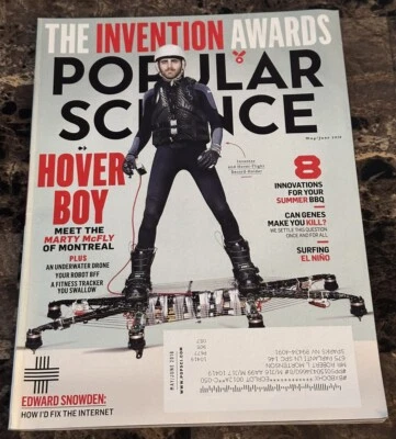 Popular Science Magazine The Invention Awards May/June 2016 Edward Snowden - Image 1 of 4