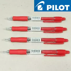 4 x PILOT Super Grip Retractable Ballpoint Pen Red 0.7mm Fine BPGP-10R - Picture 1 of 6