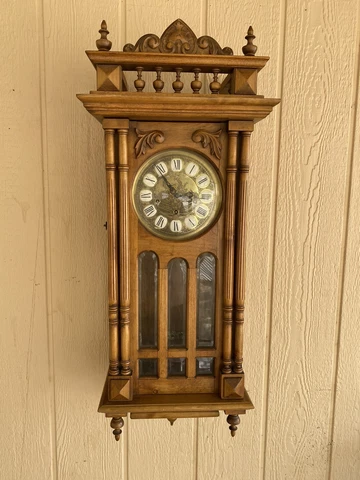 Vtg San Marcos Pendulum Striking German Gazo Family Clock 1976 mint!! Cover