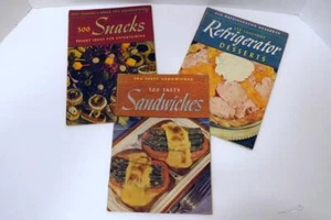 1940s Culinary Arts Institute Booklets Snacks, Sandwiches, Refrigerator Dessert - Picture 1 of 7