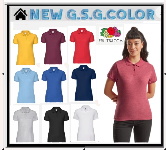 Polo Frau Kragen Und Brett Der Ärmel Gerippt Push Button Panel Mit 2 Buttons - Bild 1 von 1