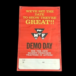 1970's NOS Vintage Massey Ferguson Demo Day Dealer Poster 22"x34" Tractor Sign - Picture 1 of 6