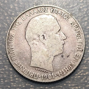 GRECIA GREECE CRETA 1 DRACMA 1901 - Bild 1 von 2