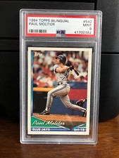 1994 Topps Bilingual Paul Molitor Baseball Card #540 PSA 9 Mint 