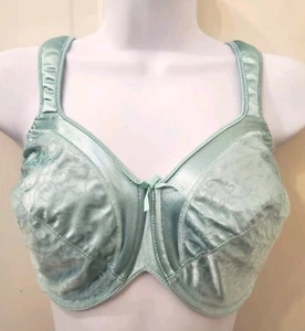 Bali Satin Tracings Underwire Minimizer Bra 36D Light Blue 3562 Full Coverage - Picture 1 of 15