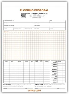 500 Flooring Proposal Estimate Nebs/Deluxe No. 265 / 3 Part Carbonless - Picture 1 of 1