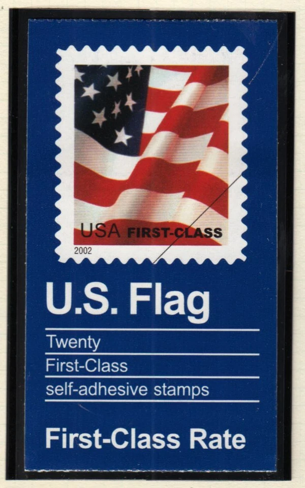 2002 Flag Sc BK290 mint sealed booklet of 2 panes Sc 3624a, plate number V1111 - Image 1 of 1
