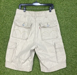 Levis Squad Cargo Shorts Mens 32 Beige Y2K Khaki Baggy Relaxed Fit Skater - Picture 1 of 13