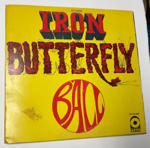 Vintage Original 1969 Iron Butterfly "Ball" Vinyl Record Album - ATCO Label - Foto 1 di 8