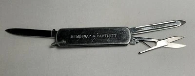 Vintage LATAMA Advertising “Hemingway & Bartlett” Pocket Knife, File, & Scissors - Image 1 of 4