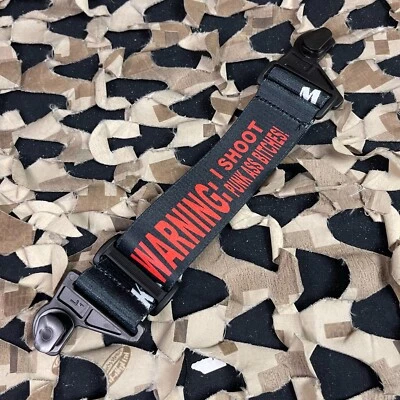 NEW KM Paintball EVS Goggle Strap - Warning