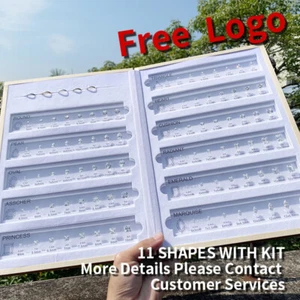 Customize Comparison Chart Set Ring Size Reference All Shapes 5A Cubic Zirconia - Picture 1 of 30