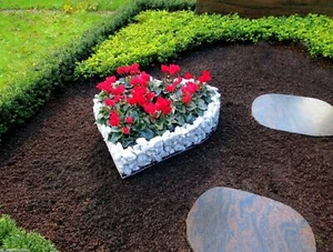 Herz Gitter XXL Pflanzschale Grabschmuck Grabgestaltung Friedhof 60x58x10cm - Bild 1 von 3